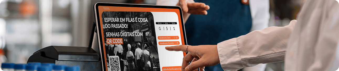 Tablet com sistema de gestão