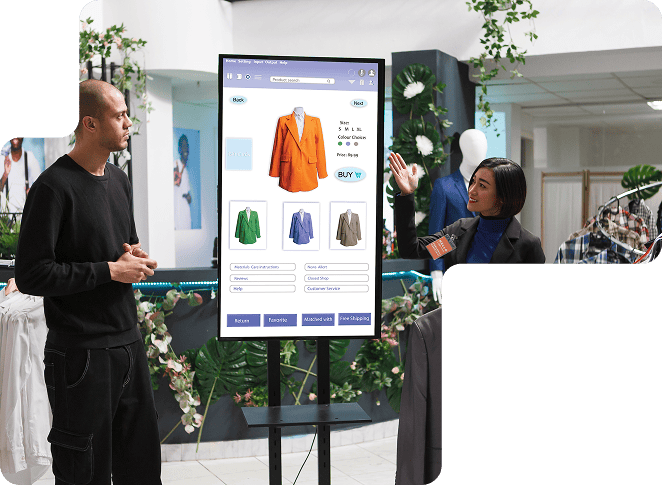 Soluções Visuais - Display digital interativo em ambiente de retalho